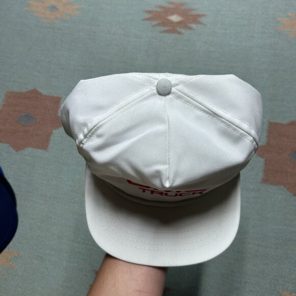 Vintage 80s SnapBack hat cap Chevy truck embroidered swingster white USA made - Picture 3 of 8